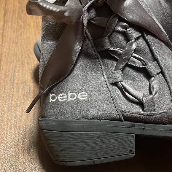 Suede girls boot with satin ribbon on side - Picture 3 of 6